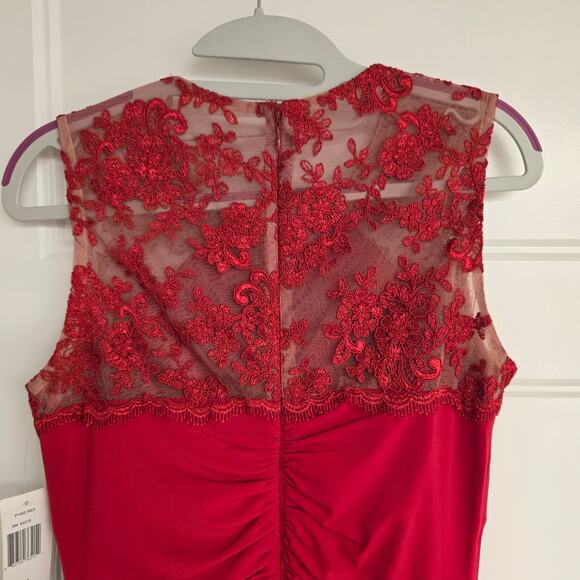 NEW NWT Women's Stenay Red Lace Sleeveless Cocktail Party Dress | Size 4 - Picture 7 of 12